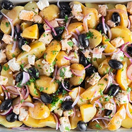 Griekse aardappelsalade